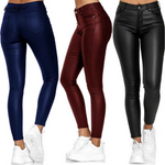 Jeltje | Dames Lederbroek – High-Waist Stretch met figuurvormende pasvorm