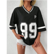 Dames Slim Fit T-shirt – Casual voor Dagelijks Gebruik, Met Varsity Print