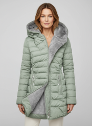 Dames Warme Lange Jas – Zwart, Gewatteerd, Ideaal voor Koude Seizoenen en Casual Outfits