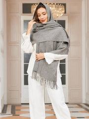 Dikra Wollen Sjaal | Dames Sjaal met Elegante Franje en Luxe Warmte
