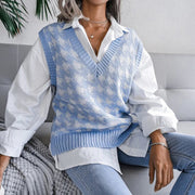 Dames Geruite Spencer – Lichtgewicht Katoen, Casual Vest voor Lente en Zomer
