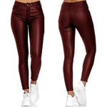 Jeltje | Dames Lederbroek – High-Waist Stretch met figuurvormende pasvorm