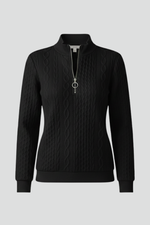 Dames Trui met Rits Kraag - Geribbelde Coltrui Slim Fit
