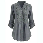 Dames Getailleerde Blouse – Met Kantdetail, Geschikt voor Werk en Dagelijks Gebruik