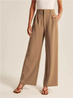Dames Hoog Getailleerde Wide Leg Broek – Casual met Wijde Pijpen, voor Dagelijks