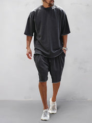 Heren Oversized Set – Casual voor Dagelijks Gebruik, Geschikt voor Sportieve Activiteiten