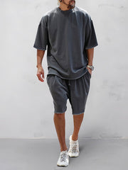 Heren Oversized Set – Casual voor Dagelijks Gebruik, Geschikt voor Sportieve Activiteiten