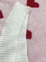 Dames Oversized Wollen Trui – Hartjes Patroon, Warm en Casual voor Herfst en Winter