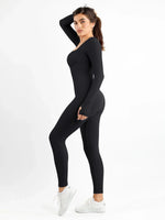 LIV Jumpsuit | Dames Jumpsuit met Compressie, Uitneembare Pads en Lange Mouwen