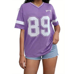 Dames Slim Fit T-shirt – Casual voor Dagelijks Gebruik, Met Varsity Print