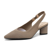 Slingback Hakken | Dames pumps met puntige neus en lage blokhak – elegant & comfortabel