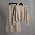 Hella Set | Dames Tweedelige Lounge Set met Trui en Wijde Broek