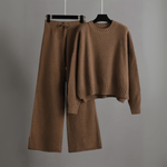 Hella Set | Dames Tweedelige Lounge Set met Trui en Wijde Broek