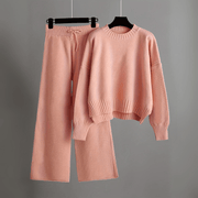 Hella Set | Dames Tweedelige Lounge Set met Trui en Wijde Broek