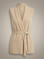 Dames Getailleerd Gilet – Mouwloos met Strikceintuur, Geschikt voor Lente en Zomer