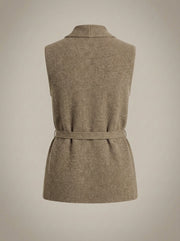 Dames Getailleerd Gilet – Mouwloos met Strikceintuur, Geschikt voor Lente en Zomer