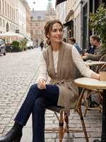 Dames Getailleerd Gilet – Mouwloos met Strikceintuur, Geschikt voor Lente en Zomer