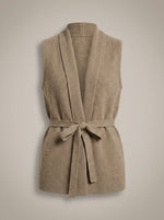 Dames Getailleerd Gilet – Mouwloos met Strikceintuur, Geschikt voor Lente en Zomer