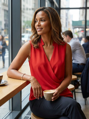 Dames Slim Fit T-Shirt – Met V-Hals en Korte Mouwen voor Casual Gebruik