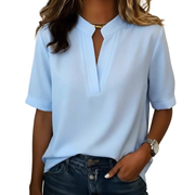 Dames Losse Pasvorm T-shirt – Casual met Ronde Hals en Korte Mouwen