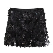 Dames Paillettenrok – Hoge Taille en Glanzend Glamourdesign voor Feestelijke Looks