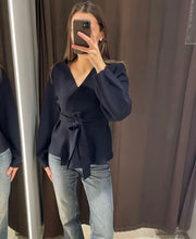 Geknoopt vest dames | Trendy vest met strikdetail en seizoenskleuren