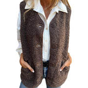 Mouwloos Vest Bruin | Damesvest met klassiek ontwerp en veelzijdige stijl