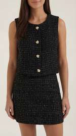 Dames Slim Fit Set – Mouwloze Top en Mini Rok, Geschikt voor Zomer en Casual Gebruik