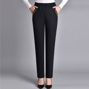 Dames Slim Fit Broek – Met Elastische Taille en Zakken, Geschikt voor Casual en Werkgebruik