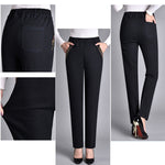 Dames Slim Fit Broek – Met Elastische Taille en Zakken, Geschikt voor Casual en Werkgebruik