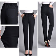 Dames Slim Fit Broek – Met Elastische Taille en Zakken, Geschikt voor Casual en Werkgebruik