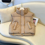 Dames Lichtgewicht Bodywarmer – Cropped Ontwerp, Met Rits, Geschikt voor Lente en Zomer