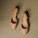 Dames Slingback Pumps – Blokhak, Met Amandelneus, Geschikt voor Dagelijks Gebruik