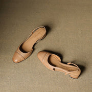 Dames Slingback Pumps – Blokhak, Met Amandelneus, Geschikt voor Dagelijks Gebruik