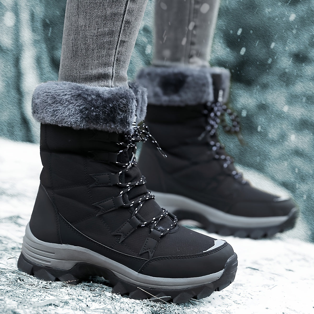 Dames Waterdichte Winterlaarzen – Warm, Casual voor Koude Dagen