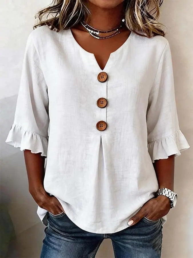 De Noortje Elegance Blouse | Romantische blouse met ruffles voor vrouwen