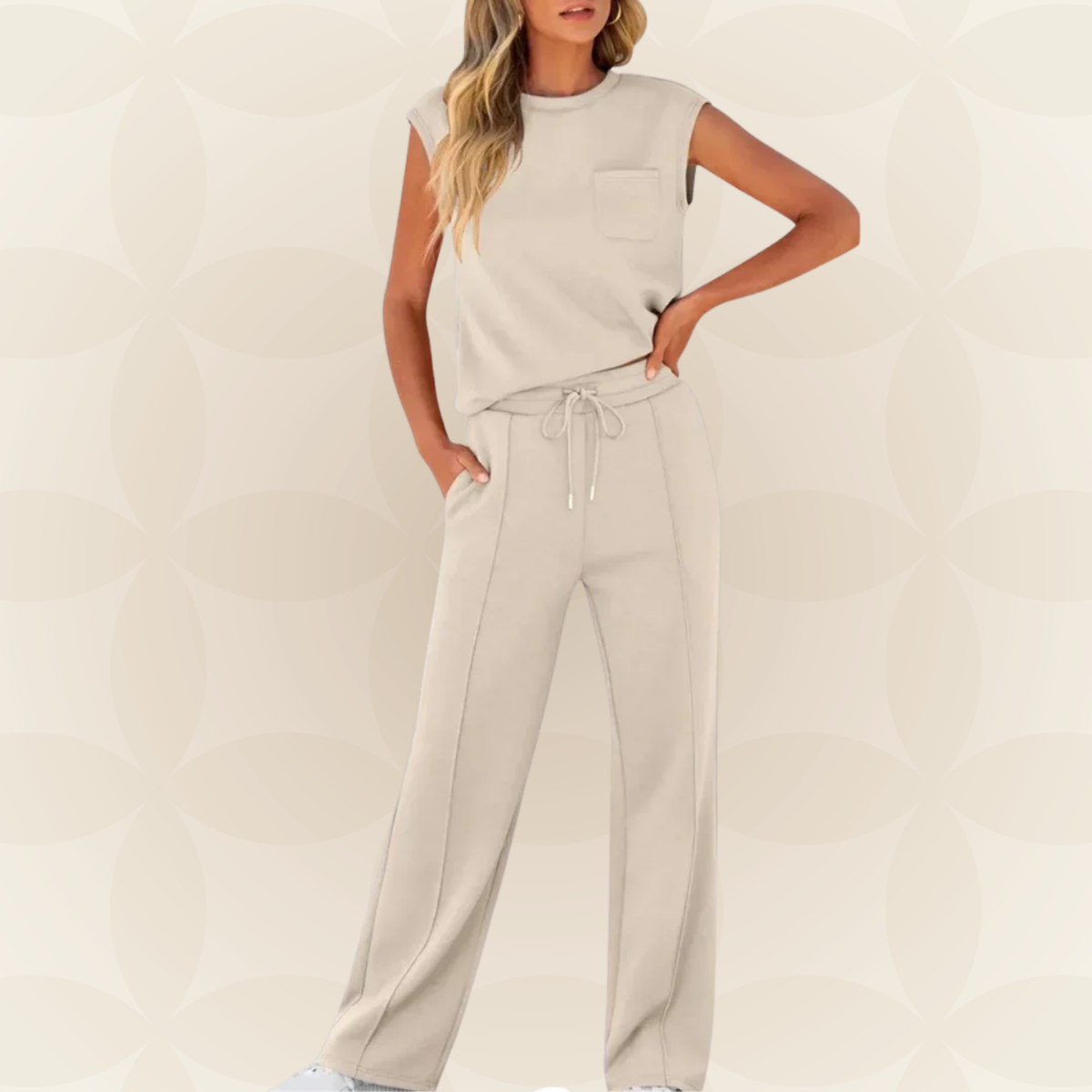 Dames Casual Set – Geschikt voor Zomer, Met Korte Mouwen en Elastische Taille