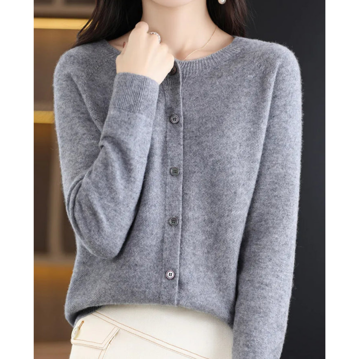 Milana | Zachte Merino Wollen Dames Cardigan