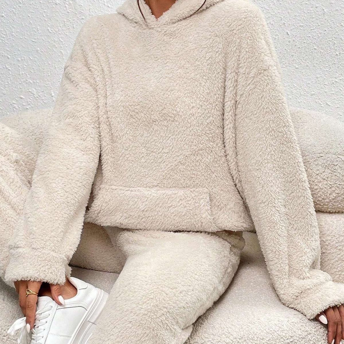 Lana |  Ultra-Comfortabel Teddy Huispak met Capuchon