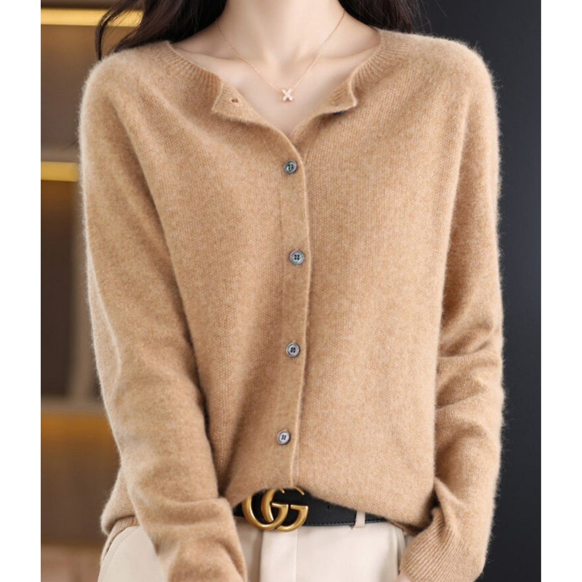 Milana | Zachte Merino Wollen Dames Cardigan