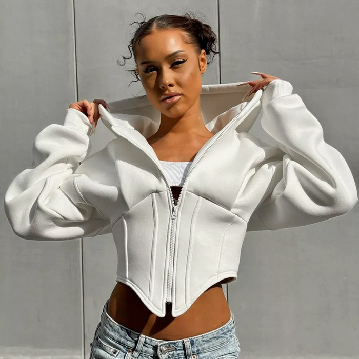 Trendy Corset Hoodie voor Dames