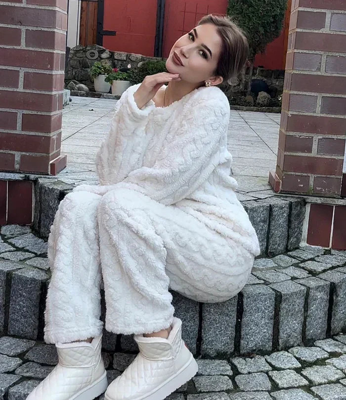 Dames Pyjamaset – Comfortabel, Effen, Geschikt voor Thuis en Ontspanning