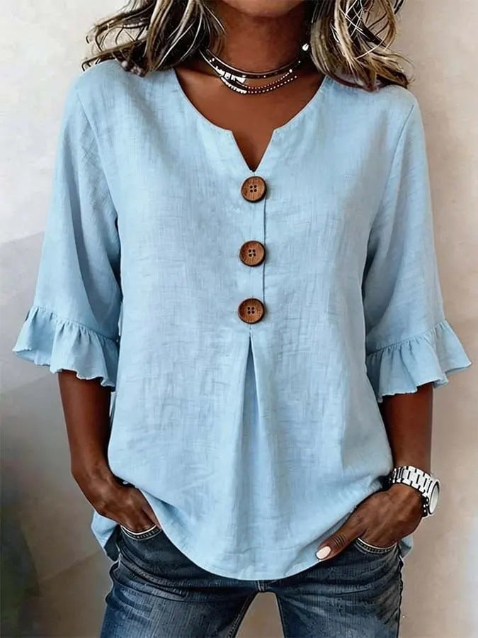 De Noortje Elegance Blouse | Romantische blouse met ruffles voor vrouwen