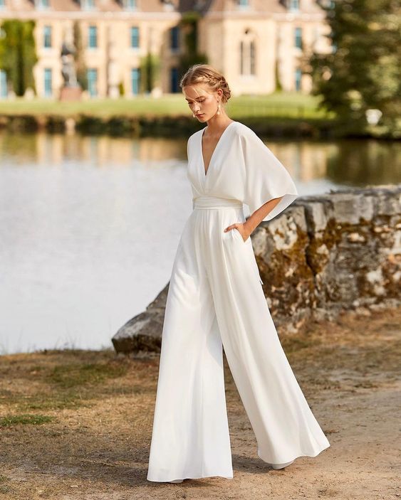 Dames Getailleerde Jumpsuit – Geschikt voor Feest en Avondkleding, Met Wijde Pijpen