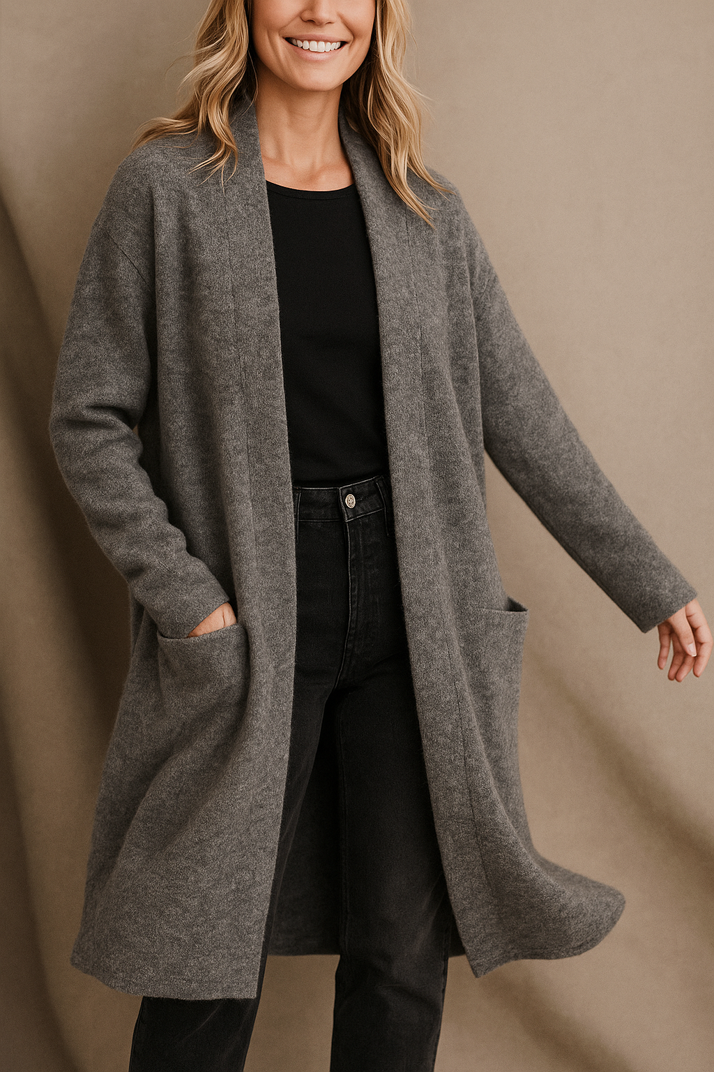 Dames Vest | Zacht Merinowol-Polyestermix, Casual Met Twee Zakken