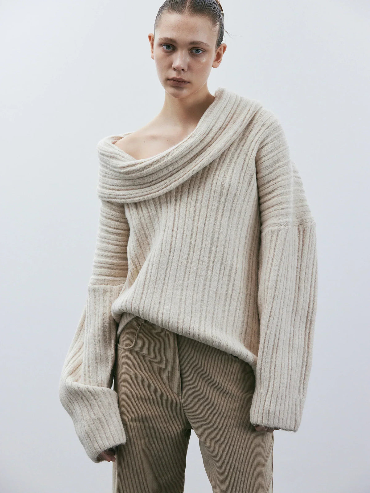Oversized Wollen Trui | Dames Trui met Ademend Warmtecomfort en Klassiek Breipatroon