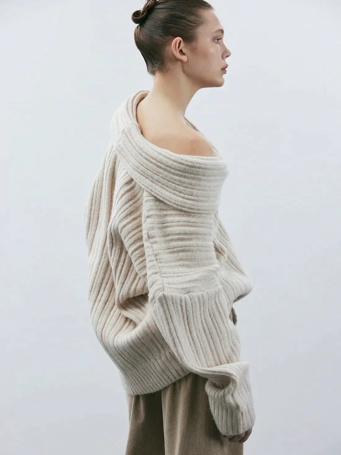 Oversized Wollen Trui | Dames Trui met Ademend Warmtecomfort en Klassiek Breipatroon