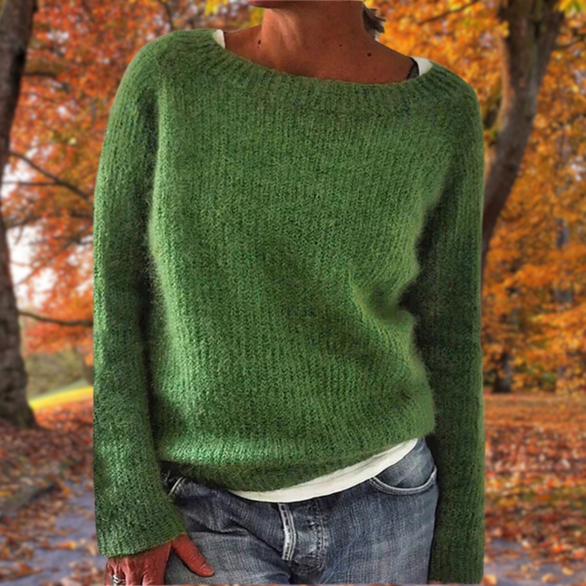 Dames Boothals Gebreide Trui – Lange mouwen, casual pullover