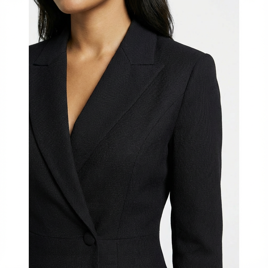Dames Getailleerde Blazer Jurk – Met Knoopdetail, Geschikt voor Werk en Formele Gelegenheden