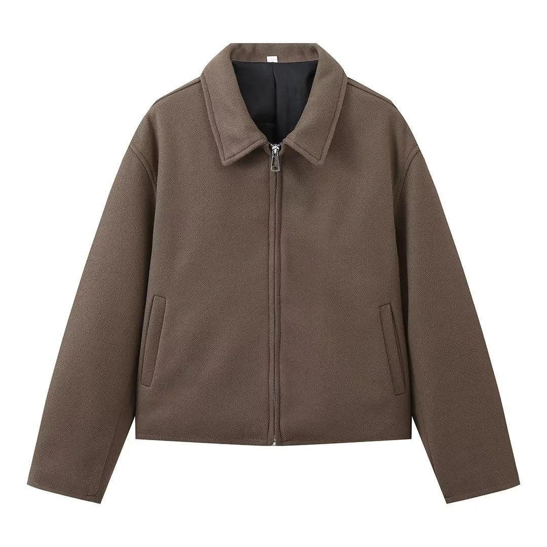 Retro jas dames | Double-breasted jas met losse pasvorm en tijdloos design